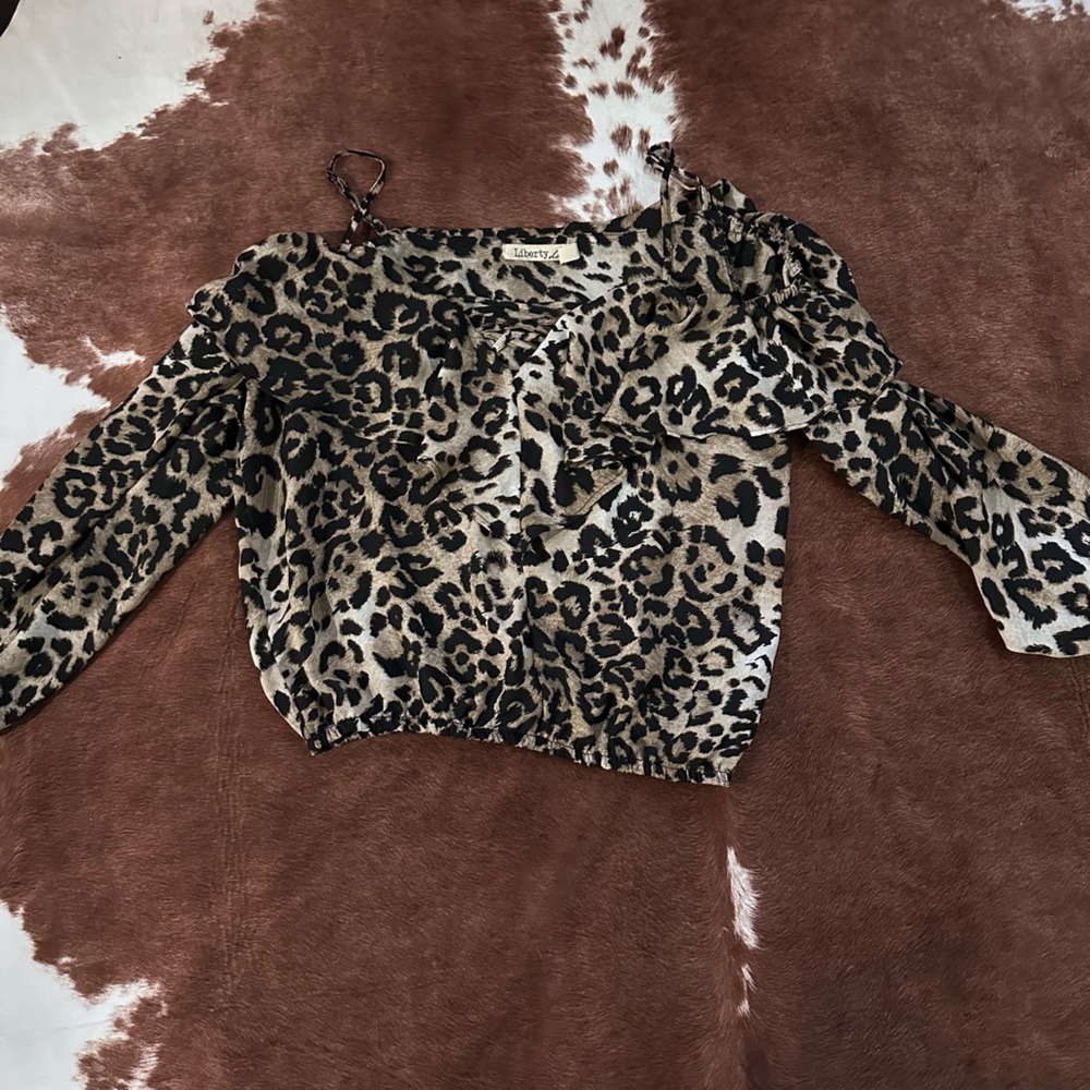 Liberty Love Leopard Print Crop Top